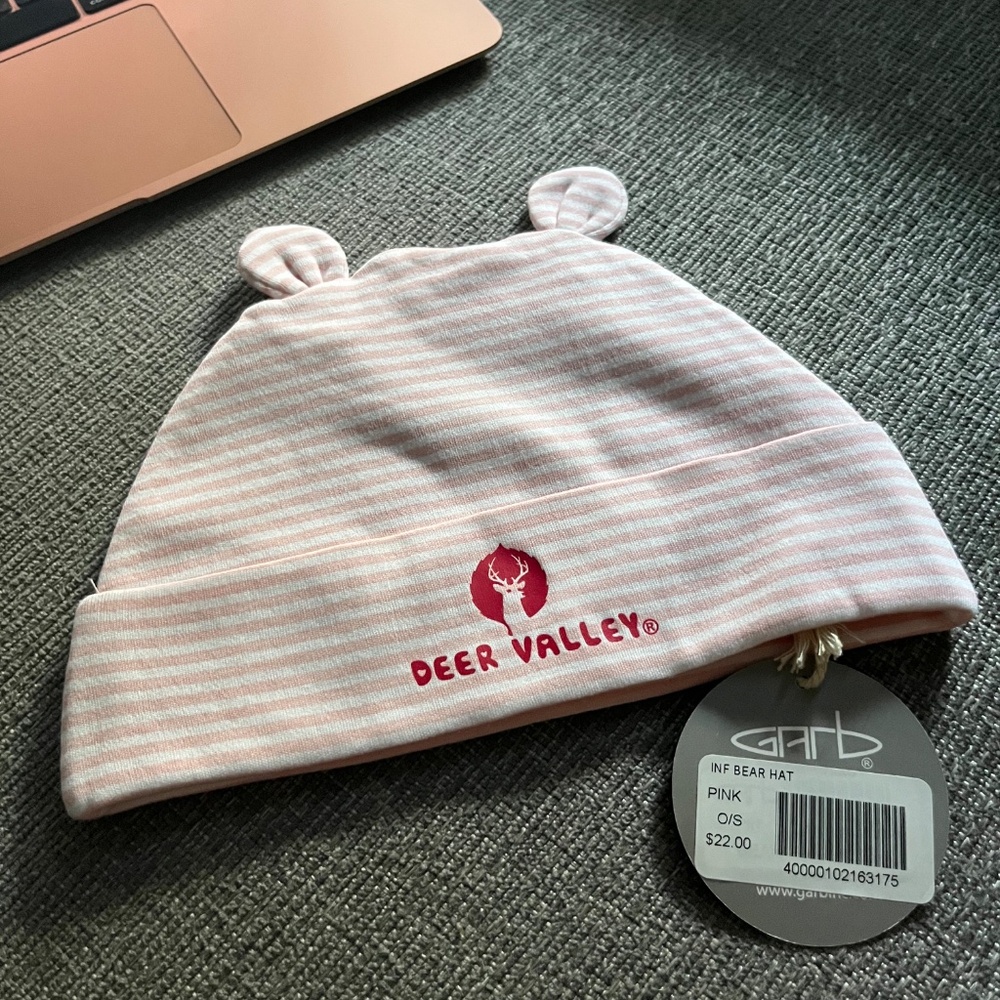 Deer Valley pink baby bear hat - one size - Picture 3 of 3